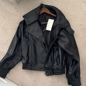ZARA Black Leather Women's Jacket